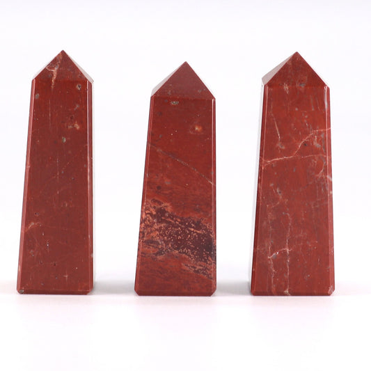 Ponta de Obelisco Jaspe Vermelho — aprox. 5 cm