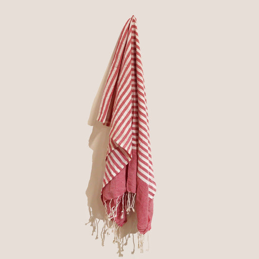 Pareo de Algodão 100x180 cm — Rosa Intenso