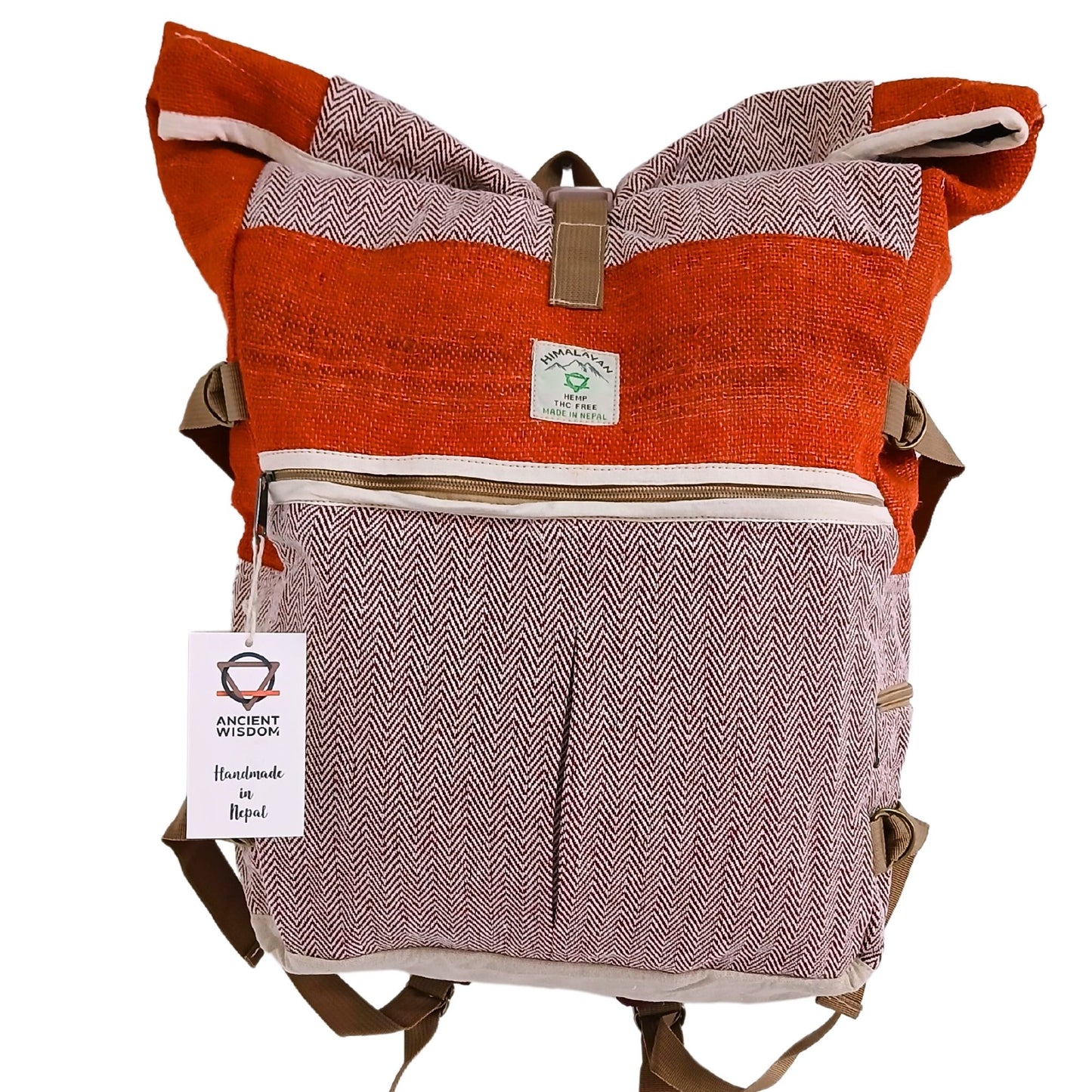 Mochila de Caminhada em Cânhamo - Laranja Pôr do Sol
