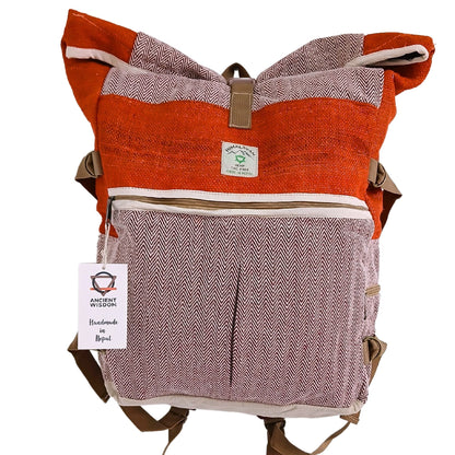 Mochila de Caminhada em Cânhamo - Laranja Pôr do Sol