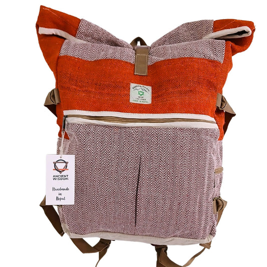 Mochila de Caminhada em Cânhamo - Laranja Pôr do Sol