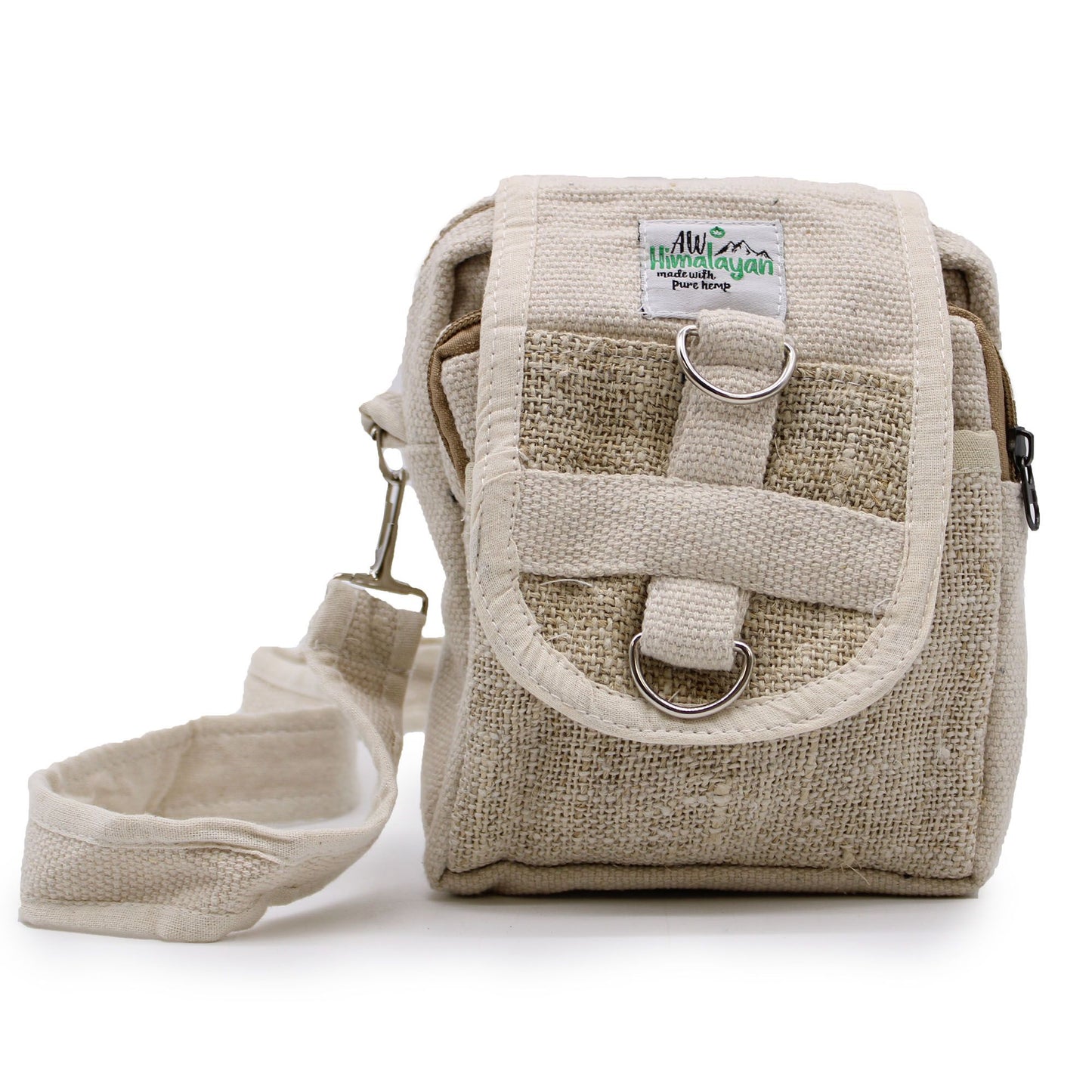 Bolsa Body-Cross de Cânhamo e Algodão Natural