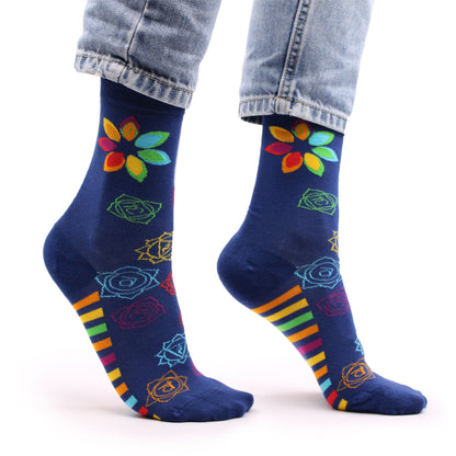 Meias de Bambu Hop Hare – Chakra Arco-Íris (S · EU 36–40)