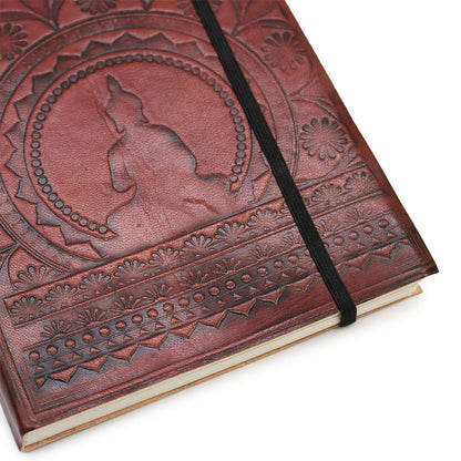 Caderno Pequeno de Couro Vegetal - Mandala Tibetano