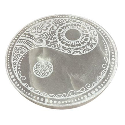 Placa de Carga de Selenite Grande 18cm - Feng Shui