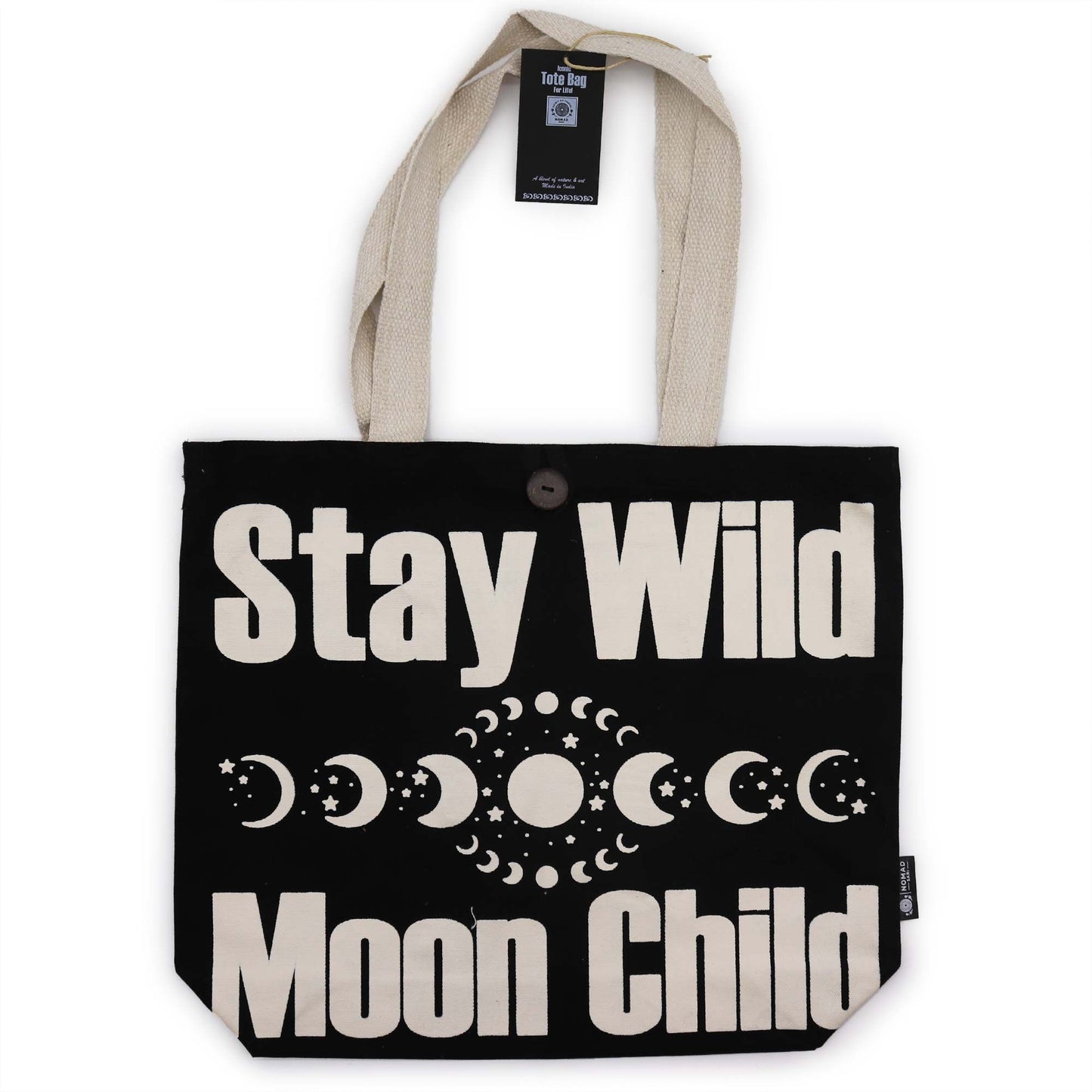 Bolsa Tote Icónica Nomad Sari - Stay Wild, Moon Child - Classic 10oz
