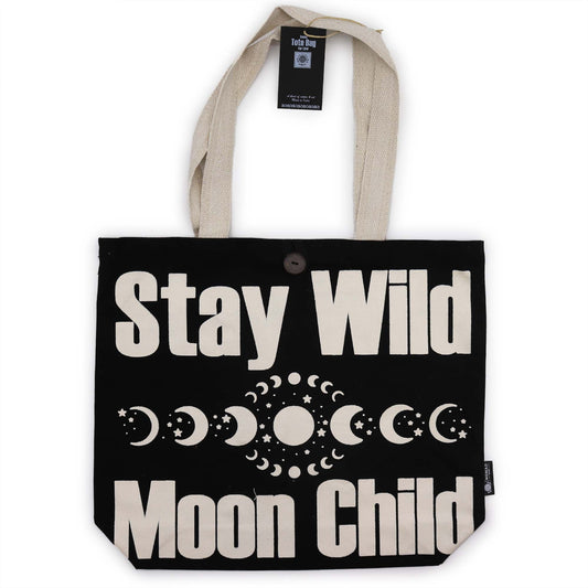 Bolsa Tote Icónica Nomad Sari - Stay Wild, Moon Child - Classic 10oz