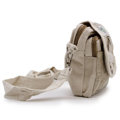 Bolsa Body-Cross de Cânhamo e Algodão Natural