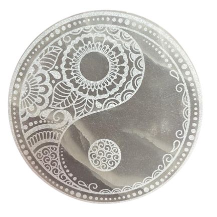 Placa de Carga de Selenite Grande 18cm - Feng Shui