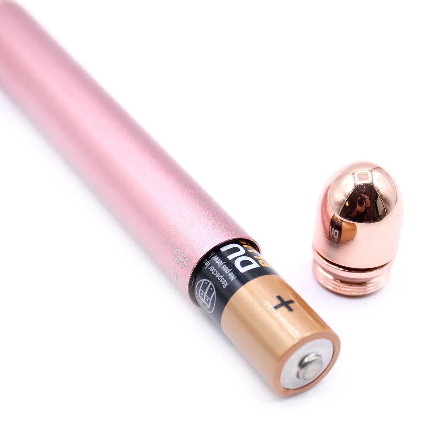 Rolo Facial com Vibração de Pedras Preciosas - Quartzo Rosa