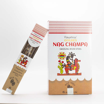 Incenso de Resina Dourado - Nag Champa 30g