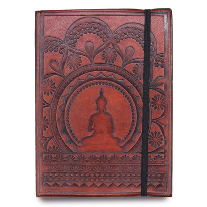 Caderno Pequeno de Couro Vegetal - Mandala Tibetano