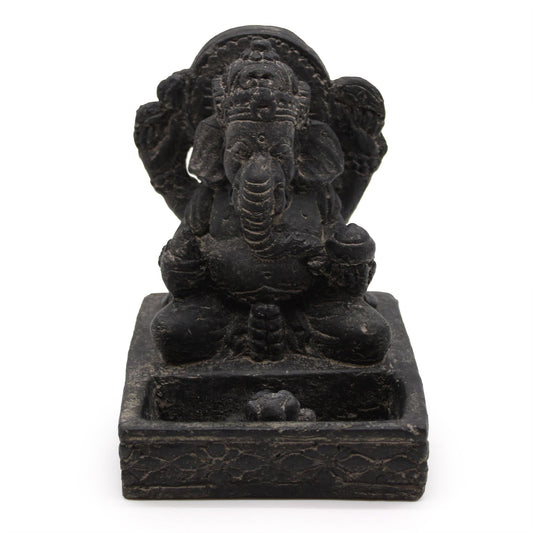Queimador de Incenso Ganesh Feng Shui (Preto Envelhecido)