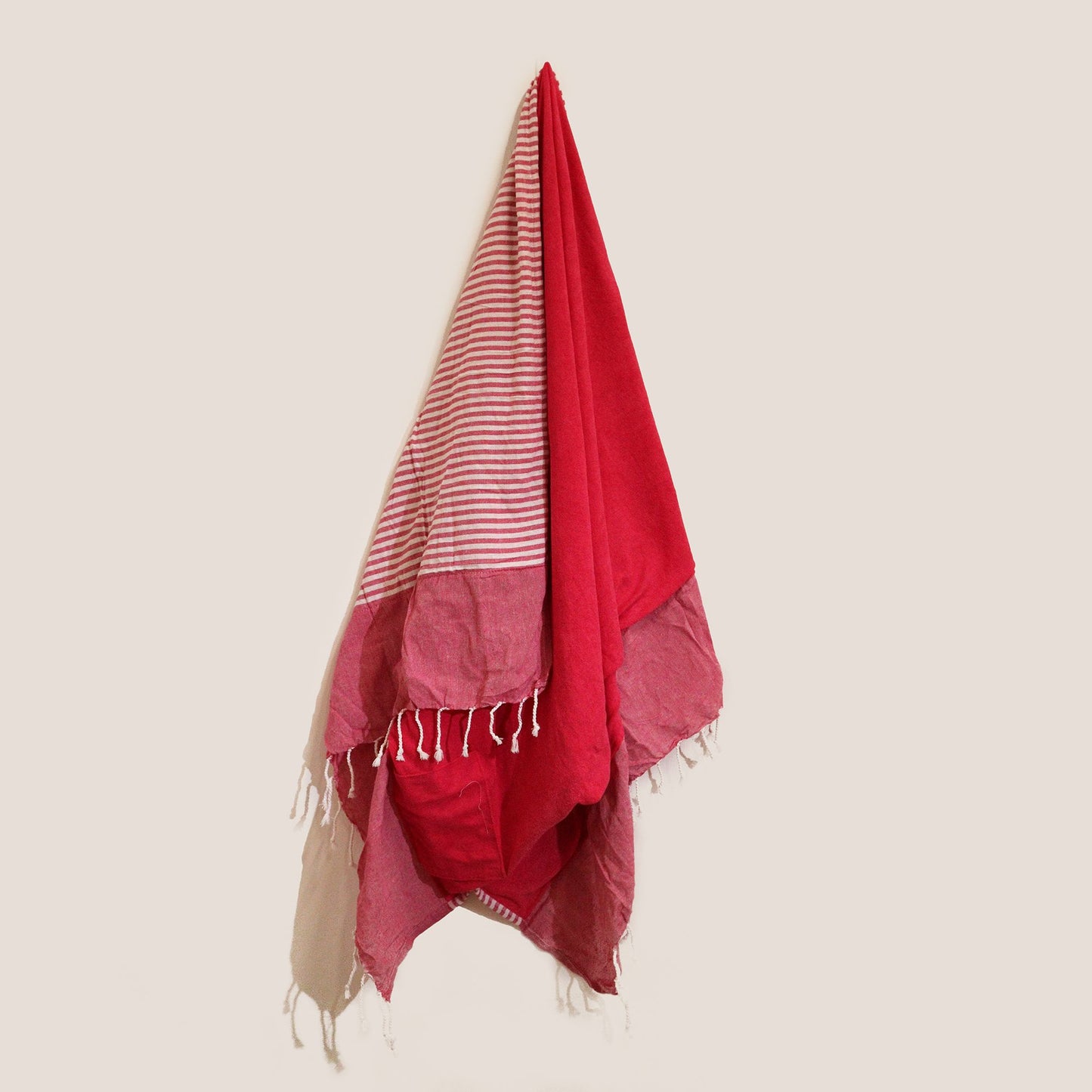 Toalha Pareo de Algodão 100x180 cm — Rosa Quente