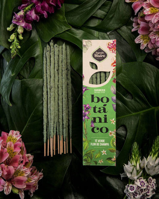 Incenso Sagrada Madre Botânico Chá Verde e Champa