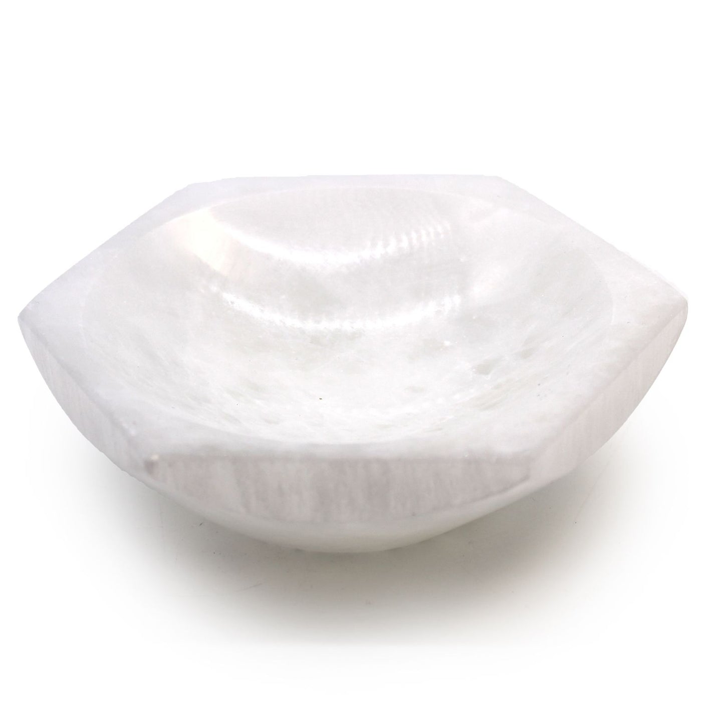 Tigela Hexagonal de Selenite 15cm