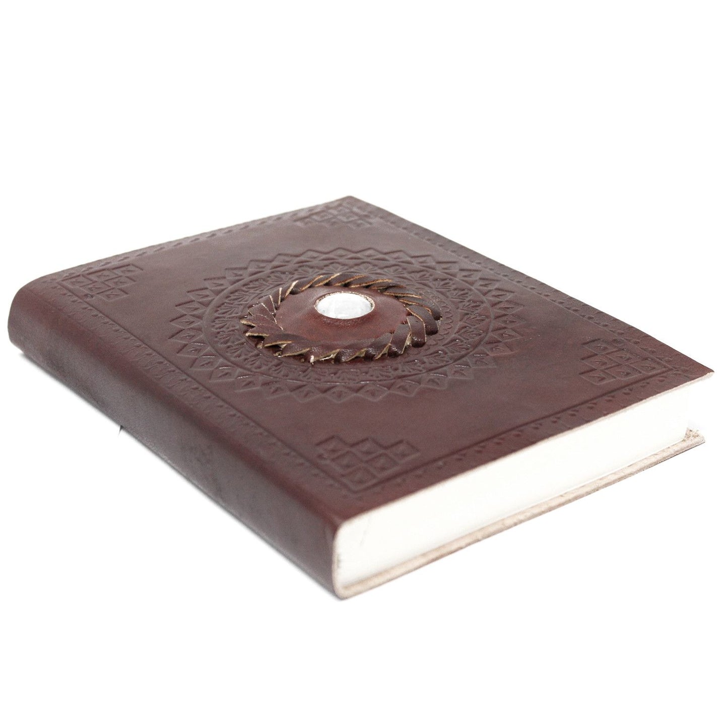 Caderno de Couro Genuíno - Pedra da Lua