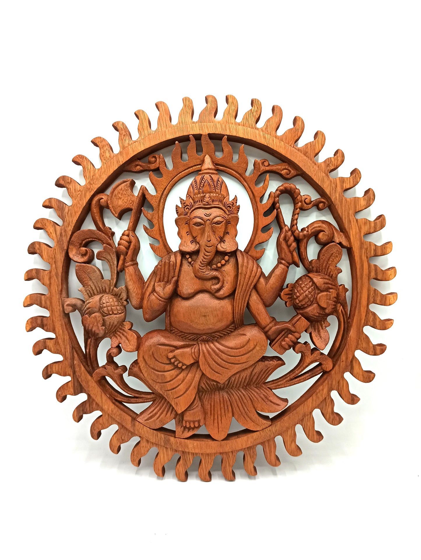 Painel de Madeira - Ganesha - 40cm