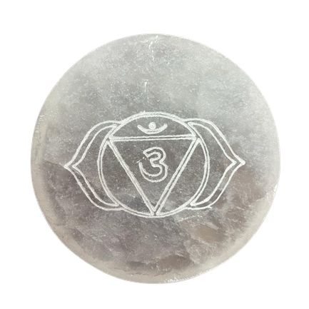 Conjunto de 7 Placas de Carga de Selenite - Chakra
