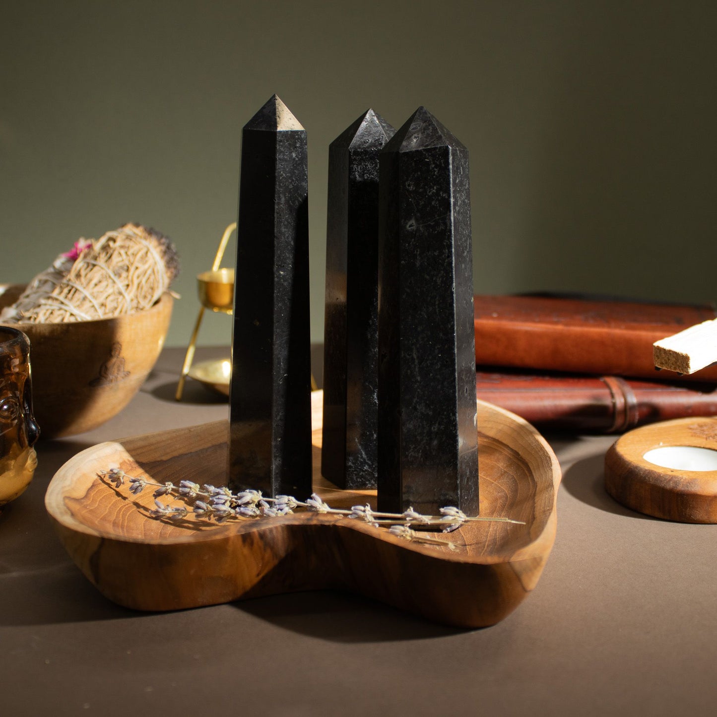 Ponta de Obelisco Turmalina Negra — aprox. 17 cm