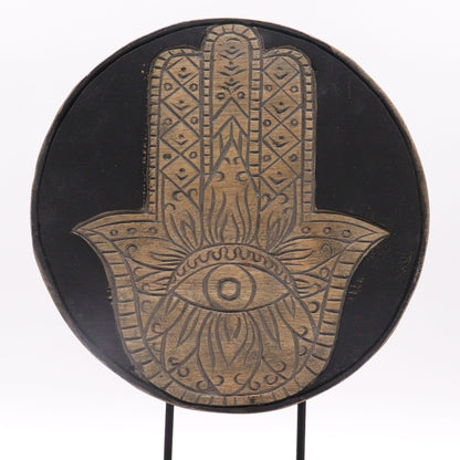 Conjunto Buda Feng Shui - Hamsa - Cinzento