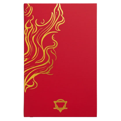 Diário de Bem-Estar Vermelho - Mandala Dourado e Lótus