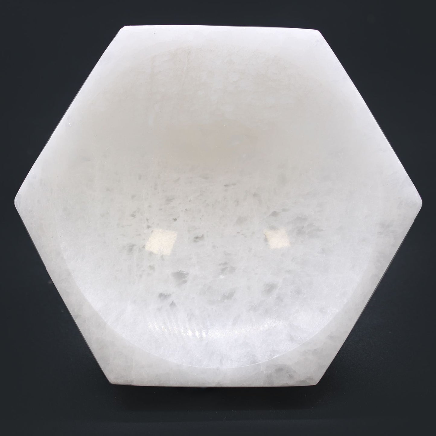 Tigela Hexagonal de Selenite 15cm
