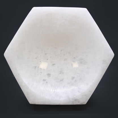 Tigela Hexagonal de Selenite 15cm