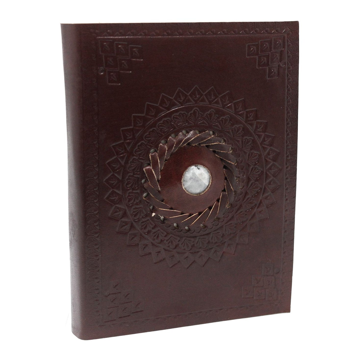 Caderno de Couro Genuíno - Pedra da Lua