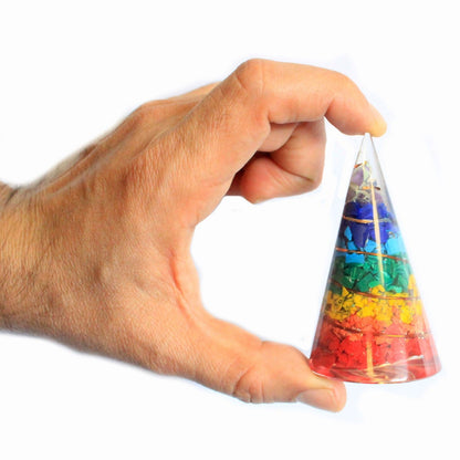 Cone de Orgonite 80 mm com Cristais