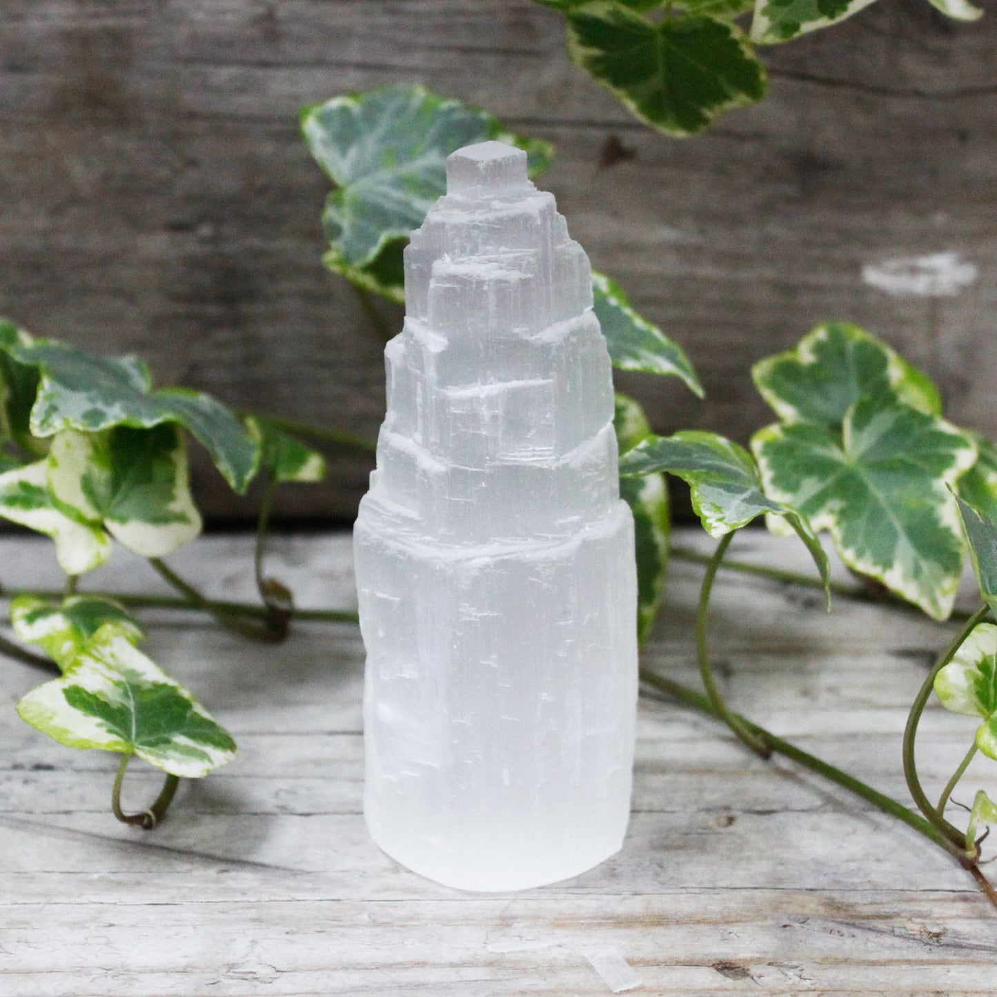 Torre de Selenite Natural - 10 cm