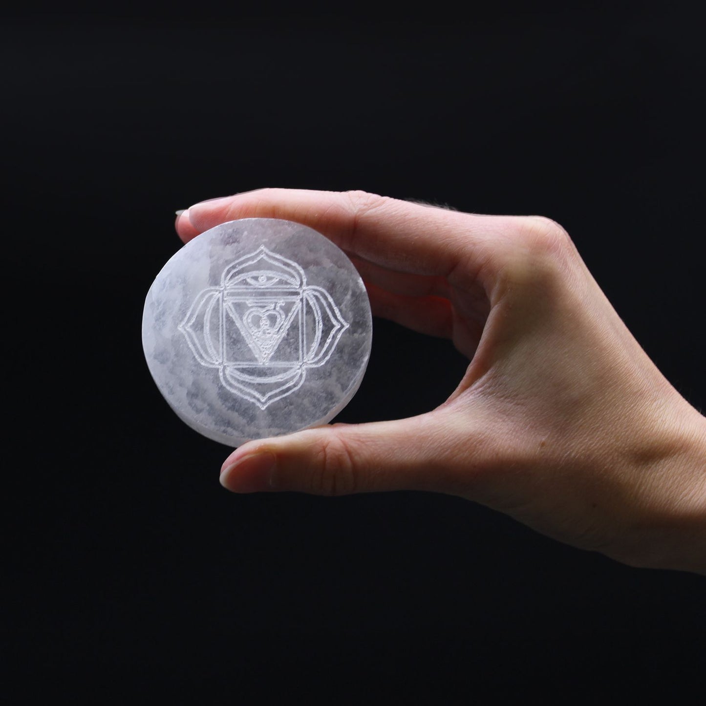 Conjunto de 7 Placas de Carga de Selenite - Chakra