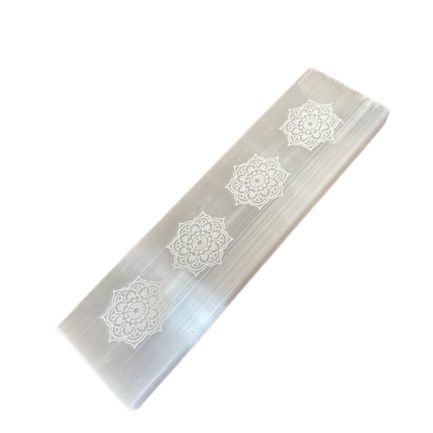 Placa de Carga de Selenite para Barra Plana 15cm - Mandala