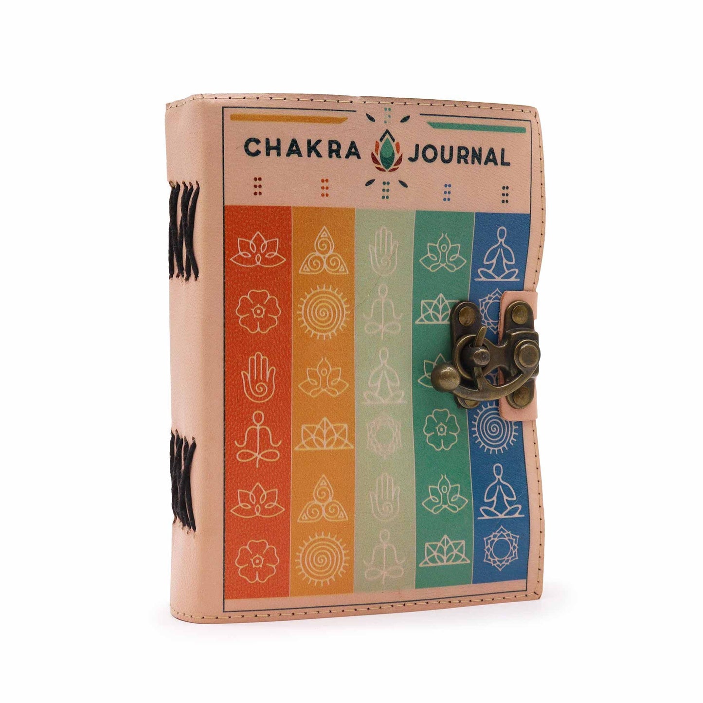 Caderno de Couro Genuíno - 7 Chakras
