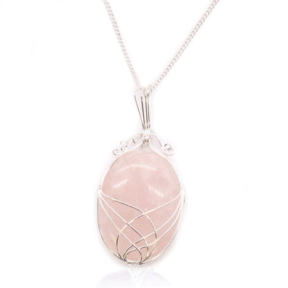 Colar de Quartzo Rosa em Cascata II