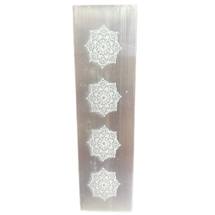 Placa de Carga de Selenite para Barra Plana 15cm - Mandala