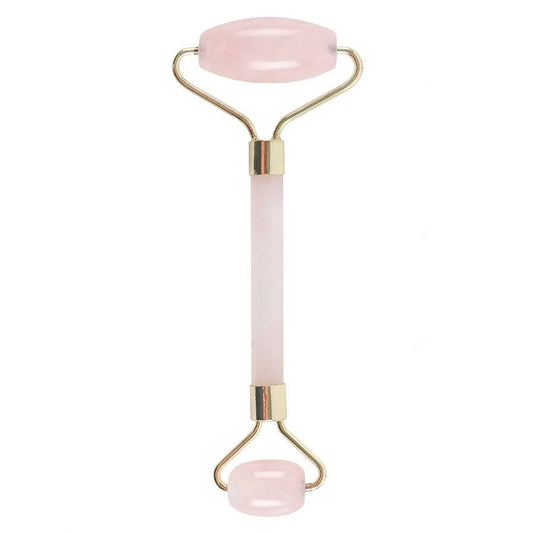 Rolo Facial de Pedras Preciosas para Rosto - Quartzo Rosa