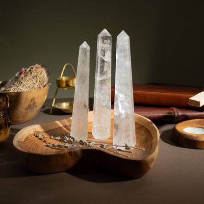 Ponta de Obelisco Cristal de Rocha — aprox. 17 cm
