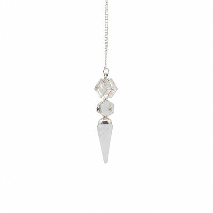 Péndulo de Três Peças - Quartzo Cristal