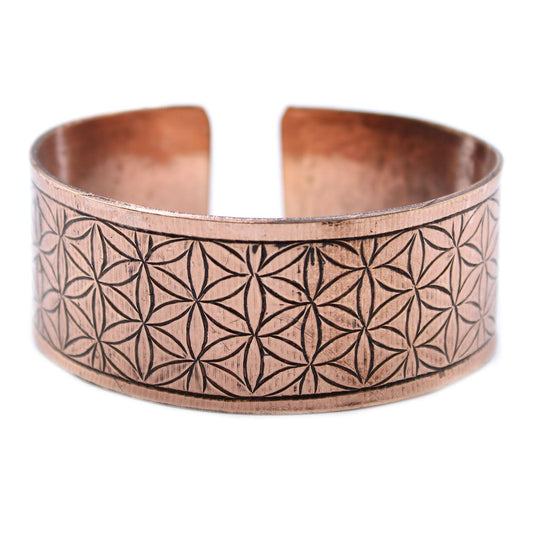 Pulseira Tibetana de Cobre - Flor da Vida