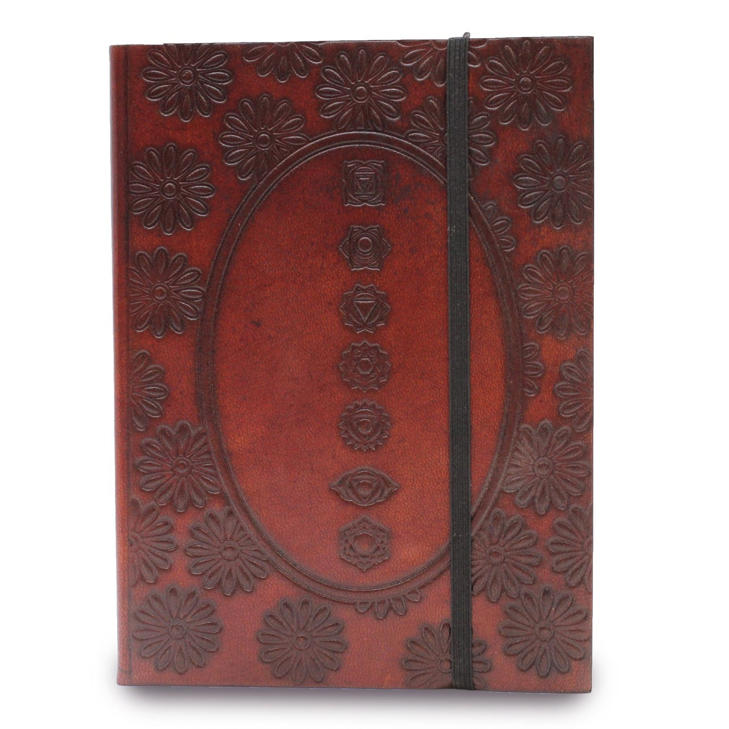 Caderno Pequeno de Couro Vegetal - Chakra Mandala