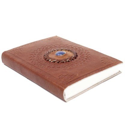 Caderno de Couro Genuíno - Lapis-Lázuli