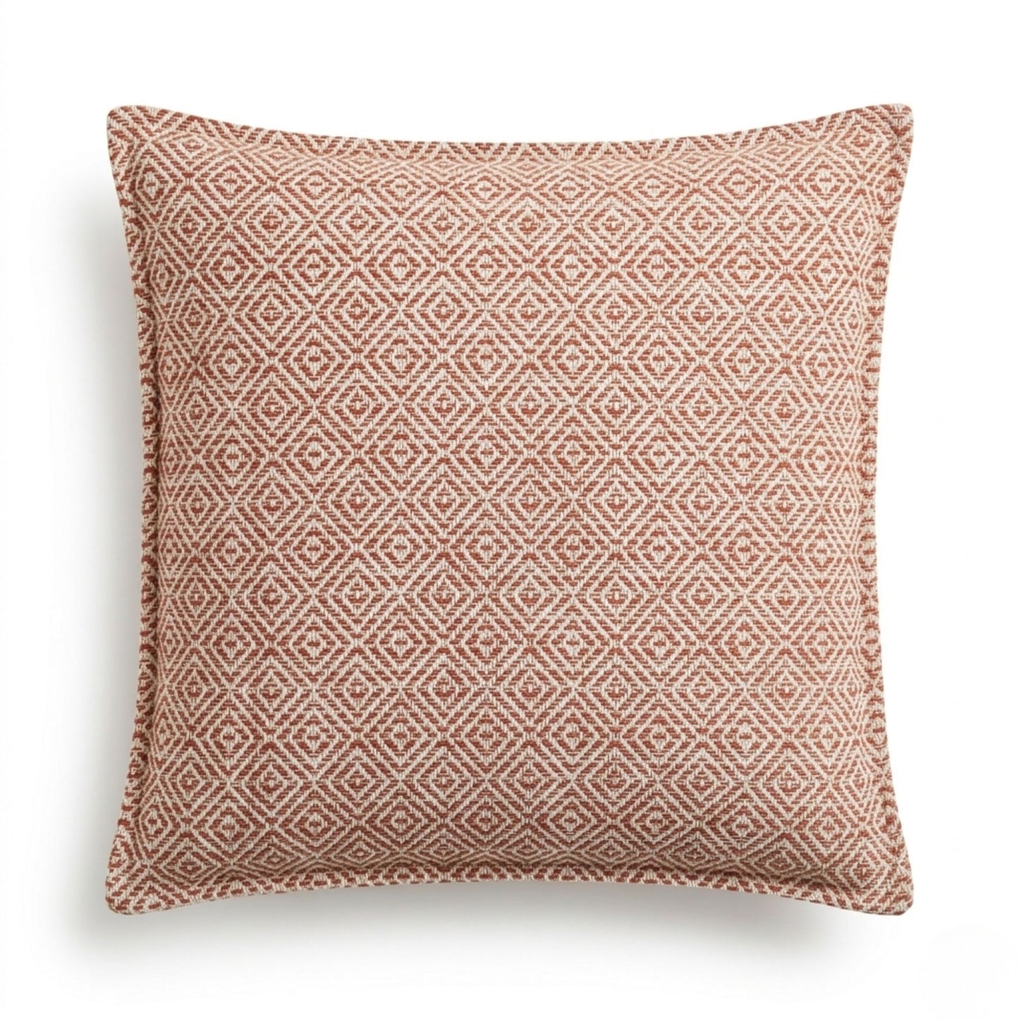 Capa de Almofada Boho 45x45 cm — Quadrados Bordô