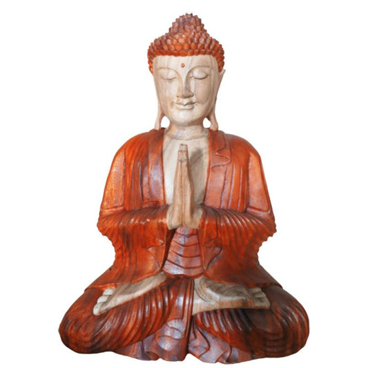 Estátua de Buda Esculpida à Mão - 30cm Boas-vindas