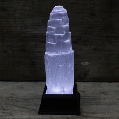 Torre de Selenite Natural - 15 cm
