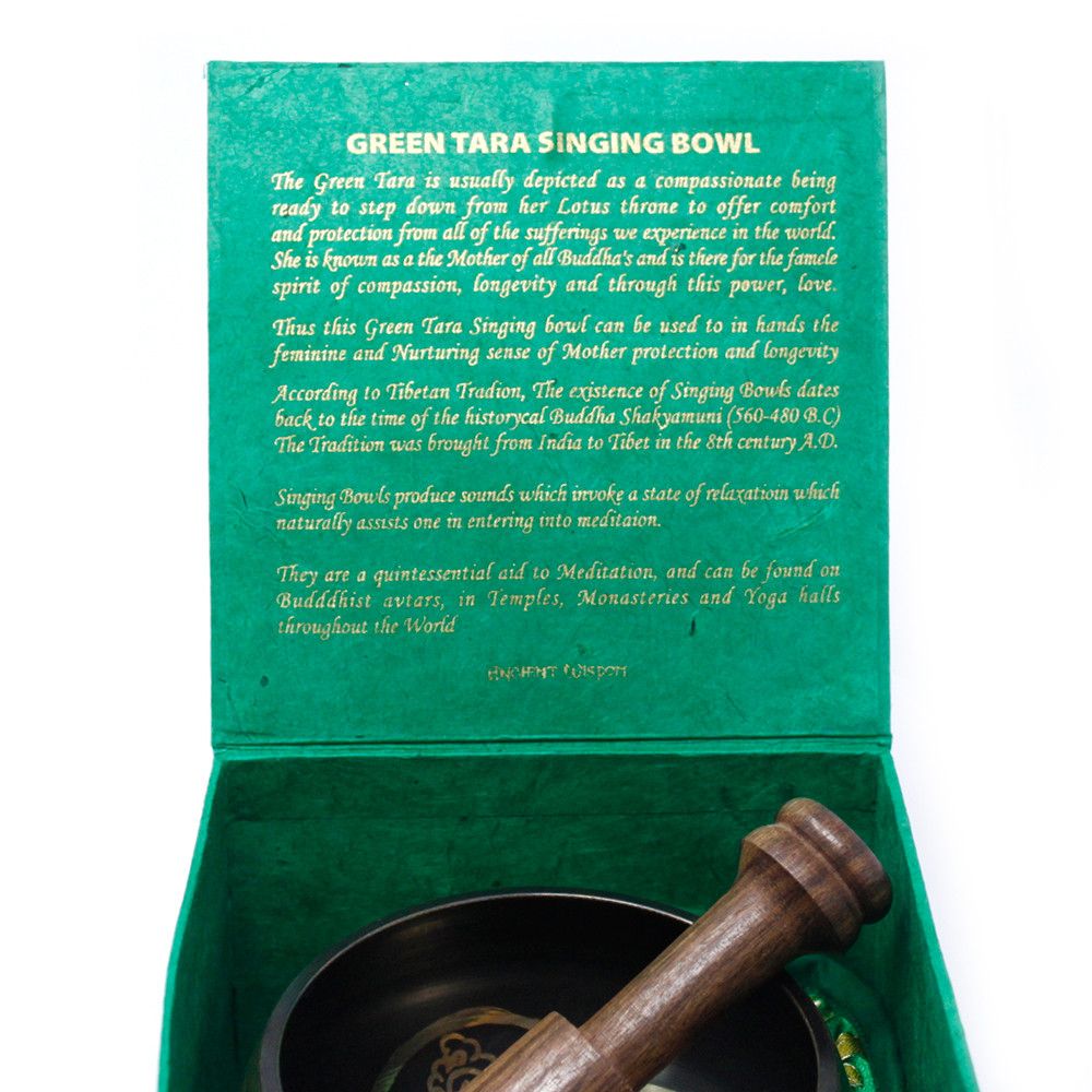 Taça Tibetana - Tara Verde 10 cm