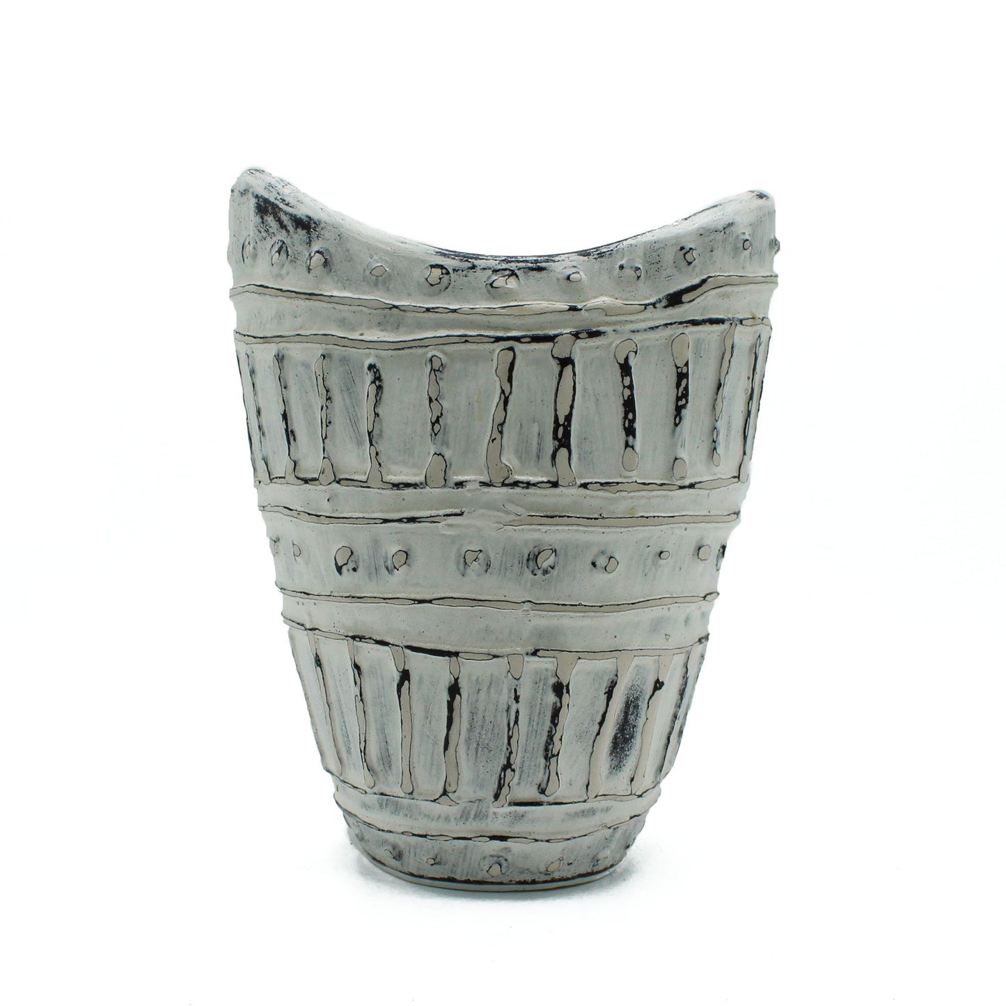 Jarra com Pescoço Largo em Cerâmica - Creme 22cm