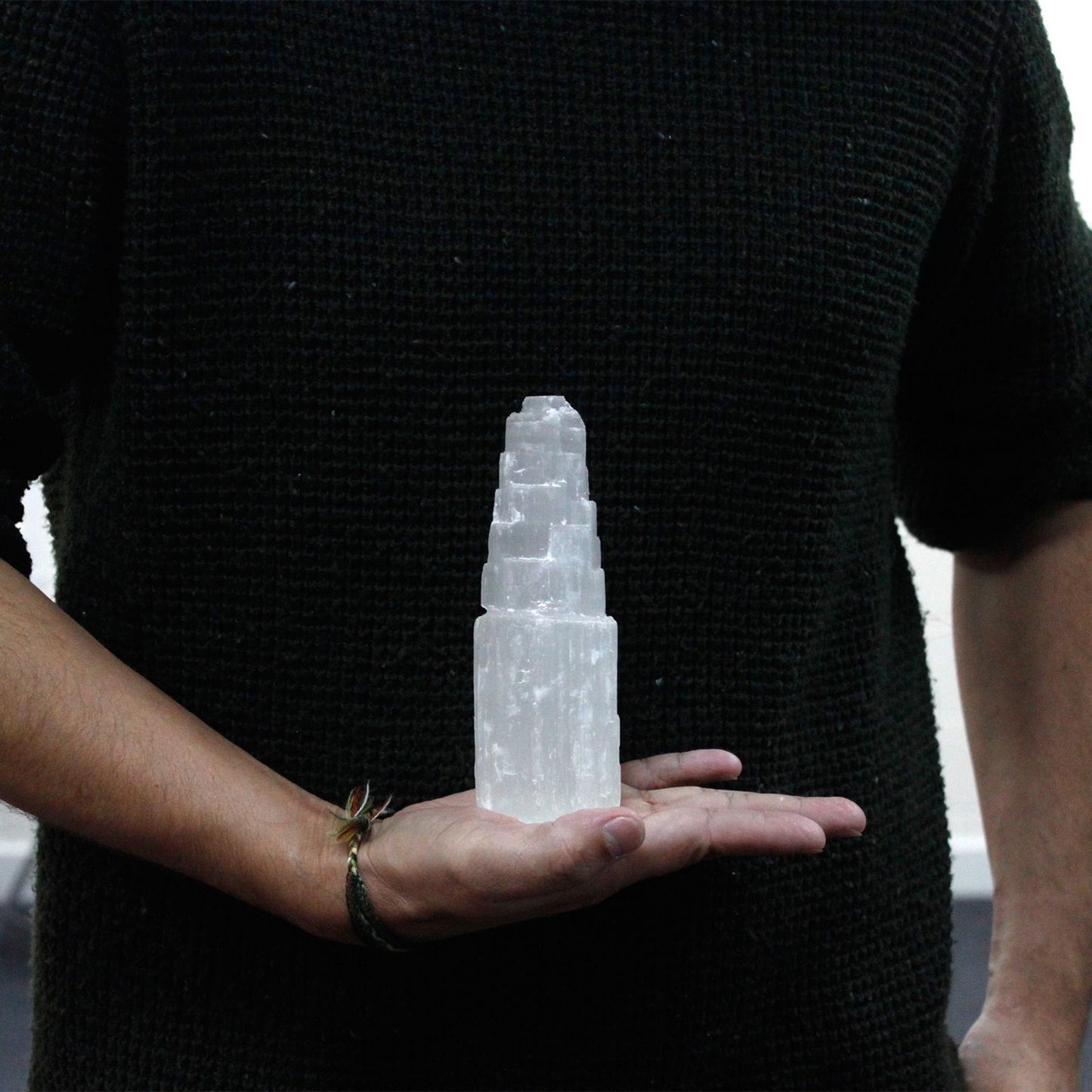 Torre de Selenite Natural - 15 cm
