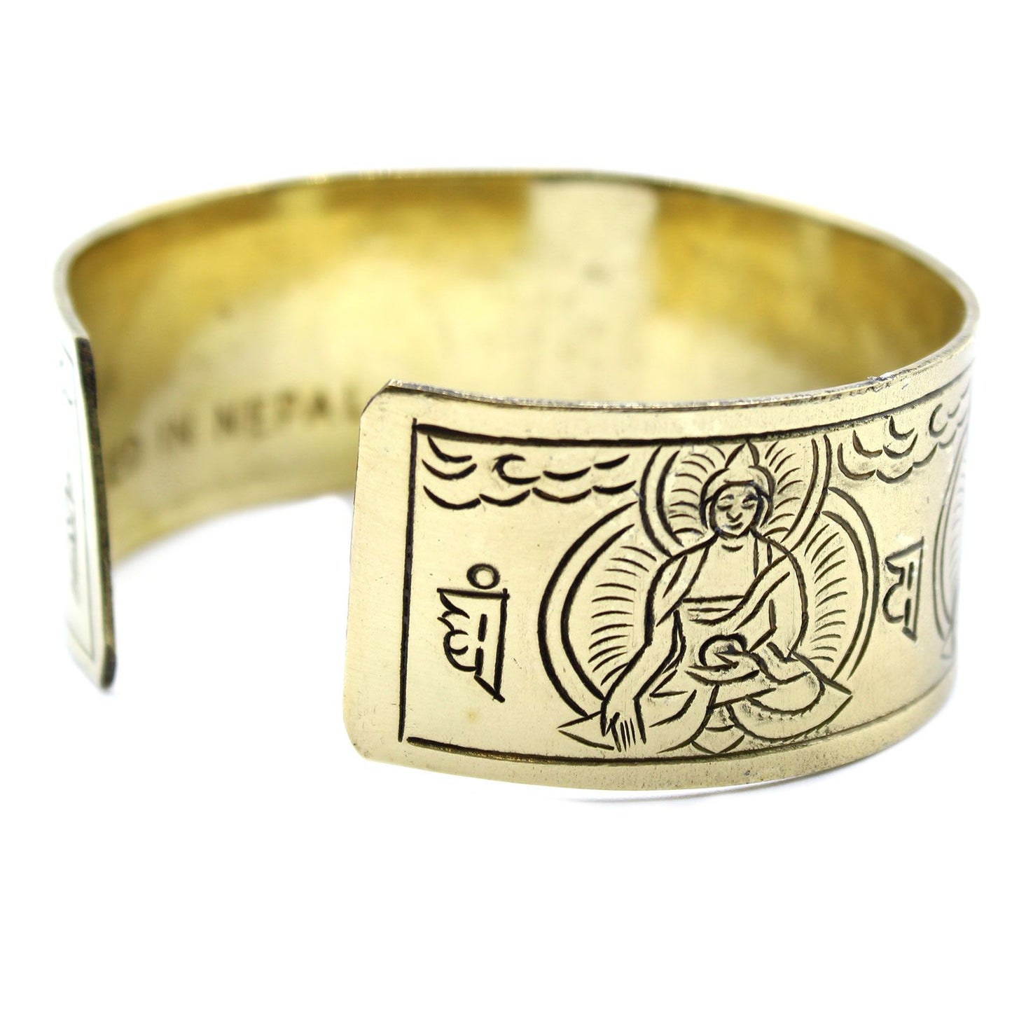 Pulseira Tibetana de Latão - Cinco Budas