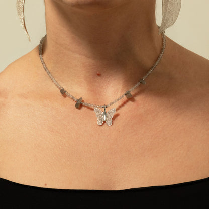 Colar Ninfa de Labradorite Auroras Boreais
